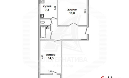 Купить 2-комнатную квартиру, Брест, Центр, ул. Кирова