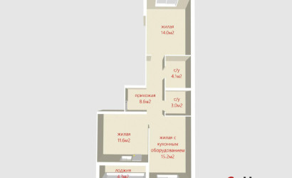 Купить 3-комнатную квартиру, Колодищи, Кленовая Аллея ул., 36. Фото 33