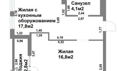 Купить 2-комнатную квартиру, Минск, Игоря Лученка ул., 16 (Октябрьский район). Фото 1