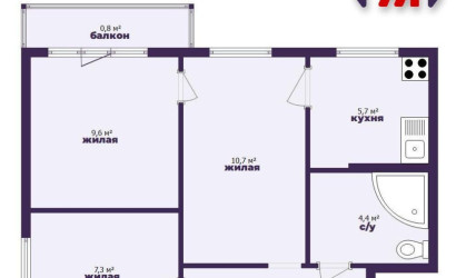 Купить 3-комнатную квартиру, Солигорск, Ленинского Комсомола ул., 1. Фото 29