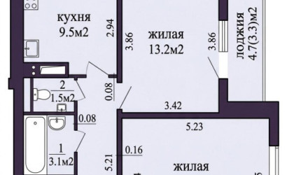 Купить 2-комнатную квартиру, Минск, Гошкевича ул., 16 (Ленинский район). Фото 2