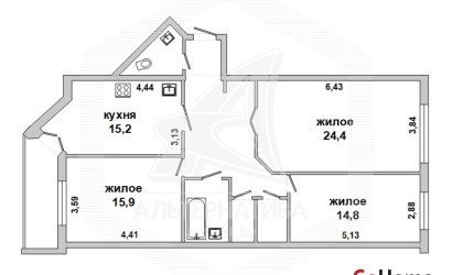 Купить 3-комнатную квартиру, Брест, Центр, ул. Халтурина. Фото 18