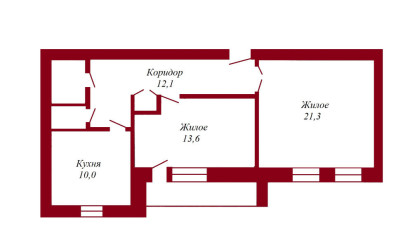 Купить 2-комнатную квартиру, Пинск, Завальная, 3. Фото 1