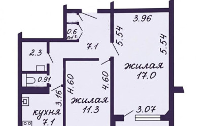 Купить 2-комнатную квартиру, Минск, Громова ул., 46 (Московский район). Фото 2
