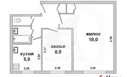 Купить 2-комнатную квартиру, Малорита, , . Фото 14