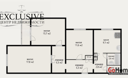 Купить 3-комнатную квартиру, Дружный, Чепика ул., 2. Фото 16