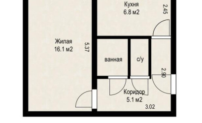 Купить 1-комнатную квартиру, Минск, Павловского ул., 42 (Заводской район). Фото 1