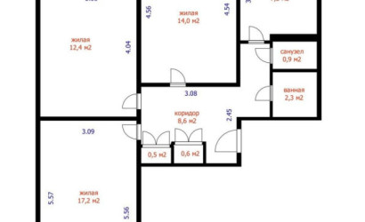 Купить 3-комнатную квартиру, Минск, Чайлытко ул., 13(Фрунзенский район). Фото 20