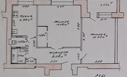  5-этаж.(44 м2), Полоцк(Октябрьская ул., 37)