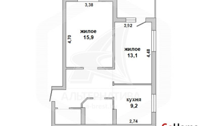 Купить 2-комнатную квартиру, Брест, Вулька, ул. Морозова. Фото 1