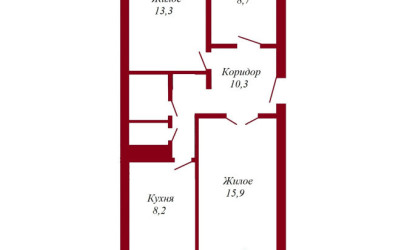 Купить 3-комнатную квартиру, Пинск, Центральная, 18. Фото 10