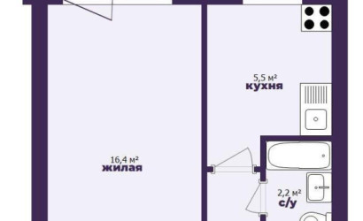 Купить 1-комнатную квартиру, Солигорск, Мира просп., 13/А. Фото 13