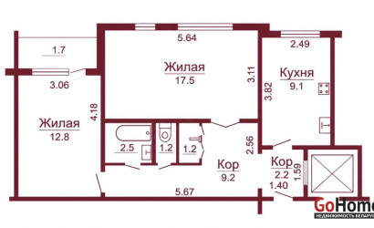 Купить 2-комнатную квартиру, Гродно, Домбровского, 9. Фото 15