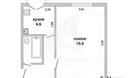 Купить 1-комнатную квартиру, Брест, Центр, б-р Космонавтов. Фото 1