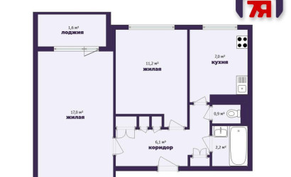 Купить 2-комнатную квартиру, Солигорск, Набережная, 25. Фото 8