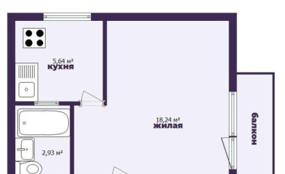 Купить 1-комнатную квартиру, Минск, Волгоградская ул., 67 (Первомайский район). Фото 2