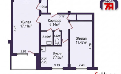 Купить 2-комнатную квартиру, Минск, Притыцкого ул., 38 (Фрунзенский район). Фото 23
