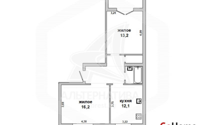 Купить 2-комнатную квартиру, Кобрин, , . Фото 22