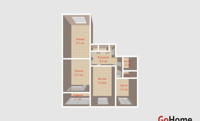 Купить 3-комнатную квартиру, Минск, Никифорова ул., 17 (Первомайский район). Фото 19