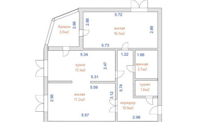 Купить 2-комнатную квартиру, Минск, Семеняко ул., 4 (Фрунзенский район). Фото 50