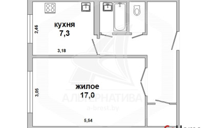 Купить 1-комнатную квартиру, Брест, Киевка, ул. Вишневая. Фото 19