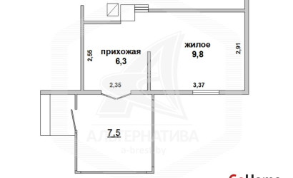 Купить 1-комнатную квартиру, Брест, Речица, ул. Писателя Смирнова. Фото 1