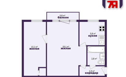 Купить 2-комнатную квартиру, Солигорск, Горького ул., 3/А. Фото 15