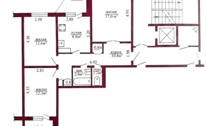 Купить 3-комнатную квартиру, Гродно, Клецкова, 58. Фото 14