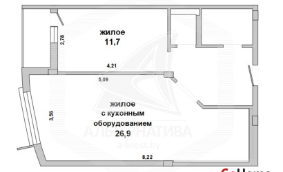 Купить 2-комнатную квартиру, Брест, Ковалево, ул. Октябрьской Революции. Фото 19