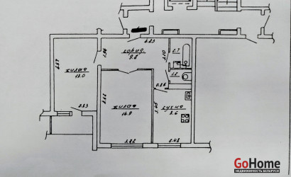 Купить 2-комнатную квартиру, Лида, Рыбиновского ул., 64/1. Фото 1