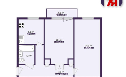 Купить 2-комнатную квартиру, Молодечно, Хмельницкого ул., 7. Фото 18