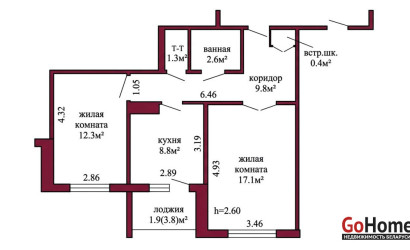 Купить 2-комнатную квартиру, Гродно, Клецкова, 70. Фото 7