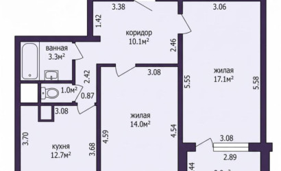 Купить 2-комнатную квартиру, Минск, Наполеона Орды ул., 45 (Московский район). Фото 13