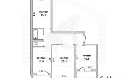 Купить 3-комнатную квартиру, Брест, Заводская, пер. Заводской 3-й. Фото 7