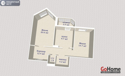 Купить 2-комнатную квартиру, Боровляны, Интернациональная ул., 35. Фото 3