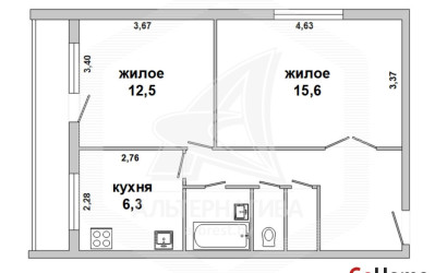 Купить 2-комнатную квартиру, Брест, Брест-восточный, ул. Скрипникова. Фото 21