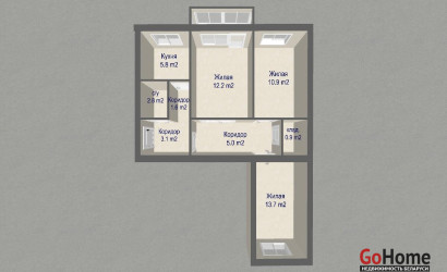 Купить 3-комнатную квартиру, Минск, Рабочий пер., 1 (Ленинский район). Фото 18