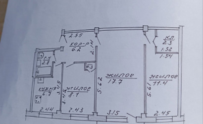 Купить 3-комнатную квартиру, Витебск, Московский, 22. Фото 1