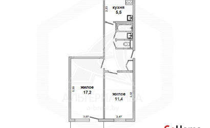 Купить 2-комнатную квартиру, Брест, Восток, пр-т Партизанский. Фото 1