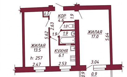 Купить 2-комнатную квартиру, Гродно, Доватора, 19. Фото 15