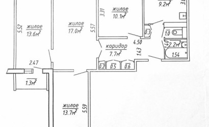 Купить 4-комнатную квартиру, Новополоцк, Молодежная ул., 128. Фото 18