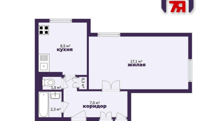 Купить 1-комнатную квартиру, Солигорск, Константина Заслонова ул., 54. Фото 15