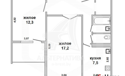 Купить 2-комнатную квартиру, Брест, Речица, ул. Писателя Смирнова. Фото 20