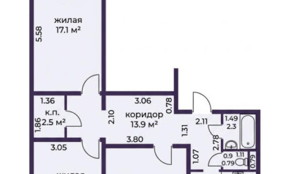 Купить 3-комнатную квартиру, Солигорск, Ленина ул., 10/б. Фото 2