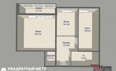 Купить 2-комнатную квартиру, Минск, Кольцова 4-й пер., 8(Советский район). Фото 22