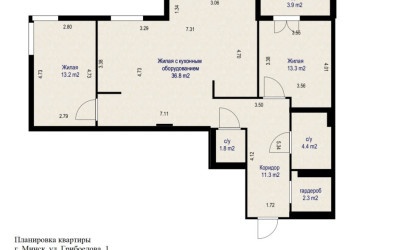 Купить 3-комнатную квартиру, Минск, ул. Грибоедова, д. 1 (Центральный район). Фото 20