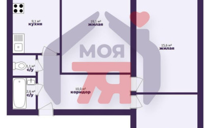 Купить 3-комнатную квартиру, Радошковичи, Школьная ул., 3. Фото 23