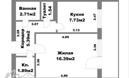 Купить 1-комнатную квартиру, Минск, Кольцова ул., 39/2 (Советский район). Фото 7