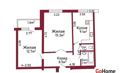 Купить 2-комнатную квартиру, Гродно, Дзержинского, 155. Фото 11
