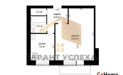 Купить 1-комнатную квартиру, Брест, просп. Машерова, д. . Фото 17